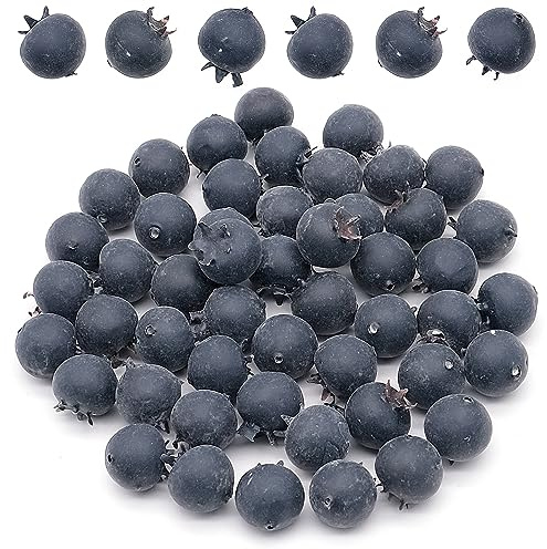 Fahibin 50 Stück Lebensechte Beeren,lebensechte Beeren Dekor,künstliche Früchte für Küche, Hochzeit, Dekoration, Fotografie