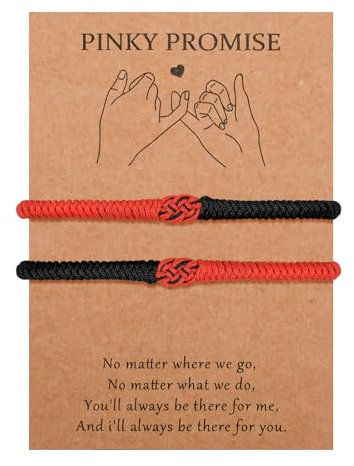 MANVEN Partnerarmbänder Pärchen Armband Kabbala Seil Glücksarmband Handgestricktes Amulett Paar Geschenk für Freund Freunde Ehemänner Ehefrauen Verlobte Valentinstag Weihnachtstag Geburtstag