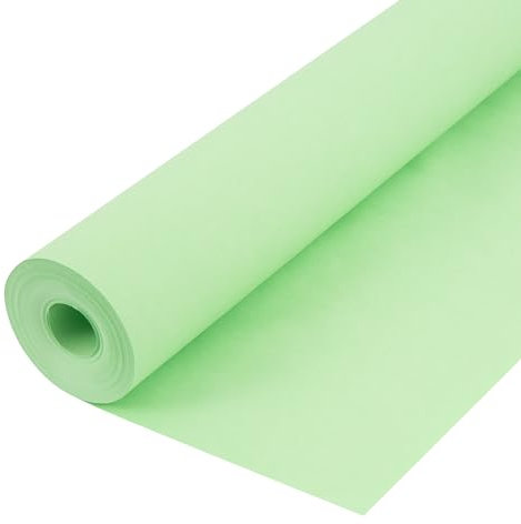Paclord Kraftpapierrolle, 61 x 3048 cm, Hellgrün, 20,4 kg Dicke, Bastelpapier für Schule, farbiges Kunstpapier, Geschenkverpackung, Packpapier zum Umzug, Hellgrün