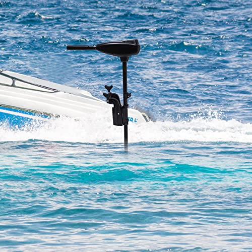 80 LBS Electric Outboard Trolling Motor Fishing Boat Engine Brush Short Shaft Marine for kayaks plastic boats and other ships Aluminum Alloy Black 5 Gears Forward 3 Gears Reverse 1.2HP 12V 800W