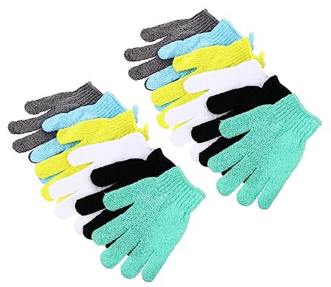 Beatifufu 12stücke Badehandschuhe für Peeling und Duschen Körperpflege-reinigungs-handschuhe aus Polyester zum Peelen von Haut und Entfernen von Unreinheiten Zufällige Farbe