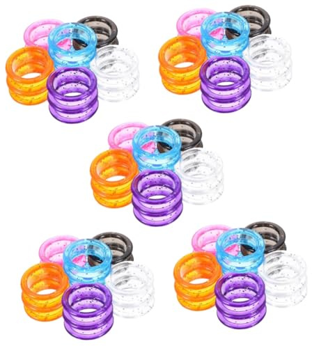 HANABASS 60piezas Anillos De Silicona Para Dedos De Tijeras De Peluquería De Protección Para Manos Anillos De Corte Para Mascotas Accesorios De Estilo Para Cortar Pelo Diseño