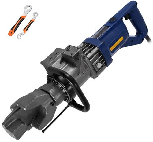 DOJOEUU Cintreuse hydraulique pour Barres d'armature, cintreuse électrique pour Barres d'armature de 900 W avec 2 clés, Angle de cintrage de 0 à 130 °, cintreuse Portable pour câbles en Acier