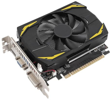 Bewinner Tarjeta Gráfica 750TI de 4 GB, Tarjeta de Video para Juegos GDDR5 de 128 bits, PCI Express 3.0 16X, HDMI, DVI, VGA, GPU de Video para Computadora de Escritorio para PC 1080P