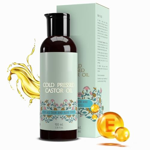 Keshpalla.v Cold Pressed Organic Castor Oil - 100 ml | for Hair Growth & Adds Shine | Strengthens Hair, Repairs Damaged & Dry Skin, Strong Nails | with Vitamin E & Mineral Oil