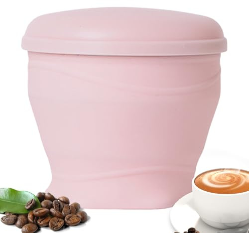Genérico Vaso Plegable,Taza de 180 ml con Tapa y Cordón para Senderismo | Taza Reutilizable Para Elaboración De Café Zumo Bebida Fría Playa Aire Libre Picnic