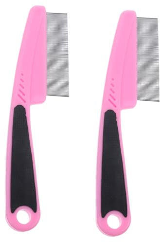FOMIYES Edelstahl Haarkamm mit Feinen Zähnen zum Schuppenentfernen Anti Statische Kopfhautpflege Portabler Haircomb für Damen Herren (2 Stück-Pack)
