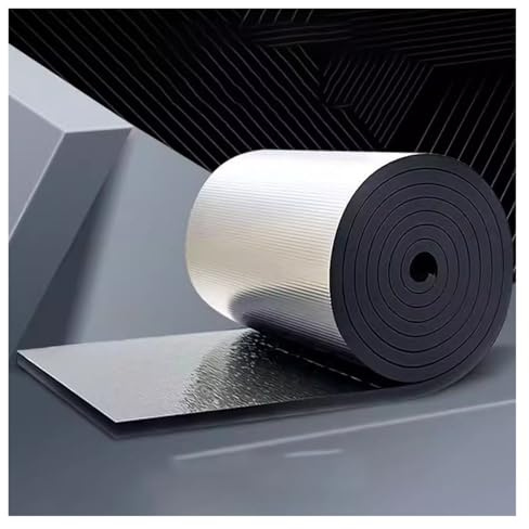 Panneaux réflecteurs pour radiateurs, Feuille d'aluminium autocollante, réflecteur de chaleur, isolation thermique et phonique, noire, 1 x (1 à 10) m(5mm,1x3m)