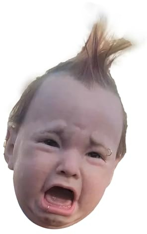 dewdat Sombrerería De Halloween | Máscara Cefálica De Látex Para Bromas,Casco De Bebé Punk Para Halloween Fiestas Disfraces Bromas Y Casas Encantadas