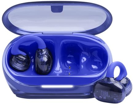 JBL Soundgear Clips, Open Ear-Hörlurar, Ghost Blue | True Wireless, SonicArc Design, 32h Speltid, 4 Beamforming-Mikrofoner, IP54 Vatten- och Dammtåliga, JBL OpenSound