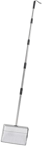Generic Utdragbar Hönsgårdsskräp, Rostfritt Stål Non-stick Kattströskopa