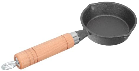 DOITOOL Mini Omelette Pan Deep Flat Bottom Non-Stick Frying Pan with Safe Handle for Induction and Gas Cookers for Eggs and Single Servings