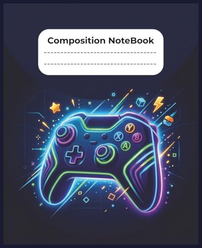 Gaming Composition Notebook for Boys: Wide Ruled Notebook for School | Cool Gamer Journal for Kids Ages 6–12 | 7.5x9.25 Inches, 110 Pages