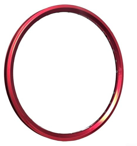 Llanta de freno de disco de aleación de aluminio de doble pared 32H para bicicleta plegable de 20 pulgadas (406), llanta roja ligera compatible con radios de 14G y válvula AV