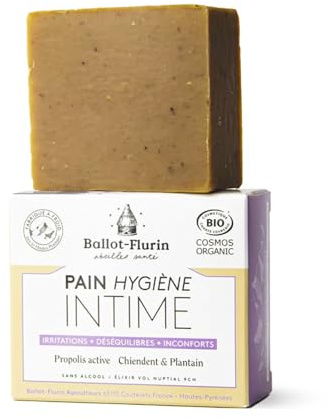 Ballot-Flurin - Savon Pain Hygiène Intime - Bio - Irritations, déséquilibres, inconforts - Certifié Cosmos organic et Paleo - Fabriqué en France - 100g
