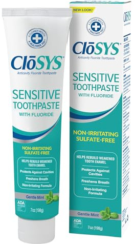 CloSYS Fluortandkräm, 7 uns, mild mynta, blekning, emaljskydd, sulfatfri