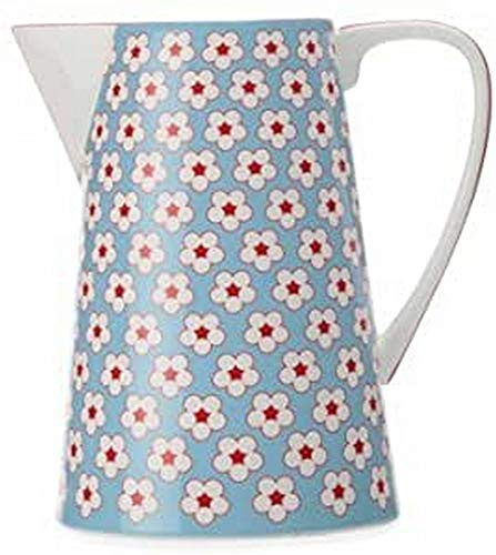 Christopher Vine Cotton Bud Jug - Brocca, porcellana, Azzurro, 3.5 l