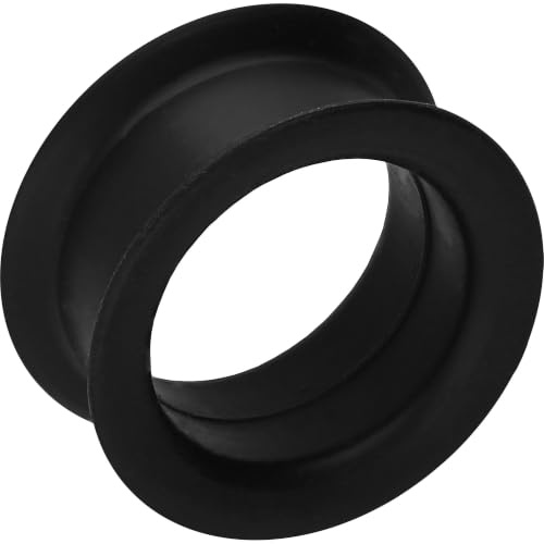 PIERCINGLINE Silikon Double Flared Tunnel EINFARBIG - Schwarz, Weiß