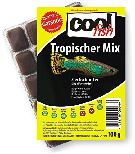 Cool Fish Tropischer Mix, 15 x 100g-Blister, Fisch-Frostfutter, Aquarium, Aquaristik, Fischfutter