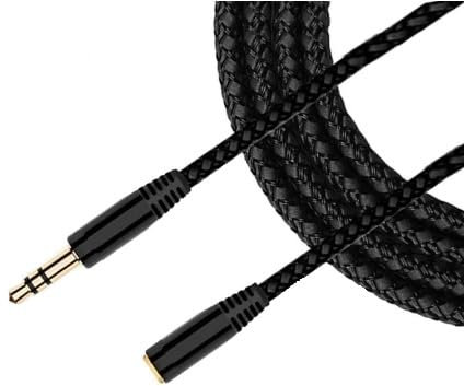 PENCILUPNOSE 3m Braided Audio Extension Cable 3.5mm Male Female for Mobile PC Laptop Tablets Gaming