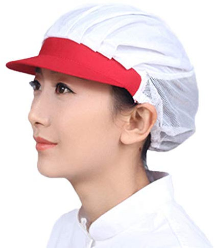 BYFRI Kellner Mesh/Baumwolle Cap Restaurant Küche Werkstatt Haarnetz Kühl Reusable Bouffant Adjustable Food Service Haarschutz Snoods