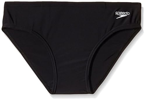 Speedo Men's Eco Endurance+ 7cm Swimming Briefs| Chlorine Resistant | Recycled Fabric | Swim Fitness | Training, Black, 32