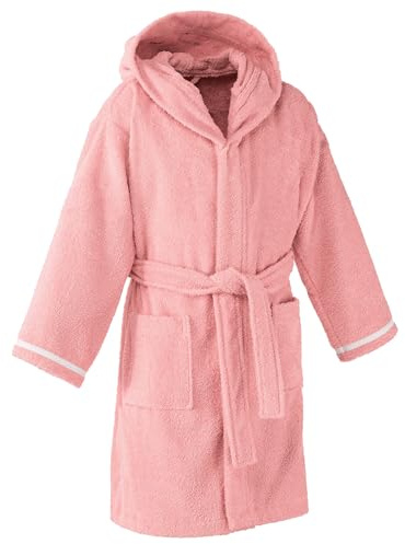 Erwin Müller Kinder Bademantel Einhorn Frottier - kuschelweich, saugstark, mit Kapuze, Taschen und Bindegürtel Walk-Frottier