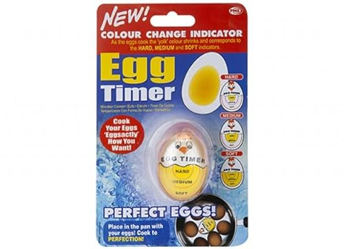 Fun Multicolor Magic Egg Shaped Egg Timer - (1 Pc.) - Easy to Use, Reusable & Highly Accurate - Ideal Kitchen Gadget for Foolproof Egg Cooking