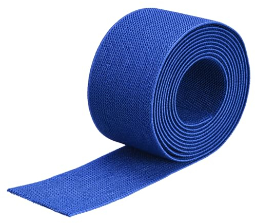 sourcing map 5cm Gummiband Breit zum Nähen, 2 Meter Elastic Rubber Band, Breites Gummiband für Hosen, Bund, Stoffe zum Nähen (Königsblau)