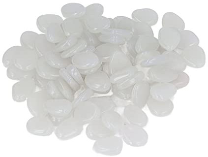 Fdit Piedra Luminosa Al Aire Libre, Guijarros Luminosos Fluorescentes de Colores Adecuados para el Camino del Jardín de la Pasarela del Patio del Jardín (Blanco)