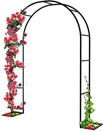 LQSSA Arches de Jardin, Arc de Jardin Métal/Black/350 * 220Cm