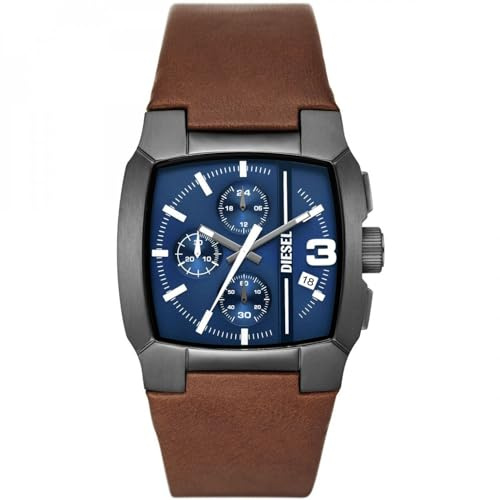 Diesel Cliffhanger watch for Men, Quartz Chronograph movement with Stainless steel or Leather strap