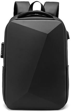 XINYASEE Zaino Antifurto Impermeabile per Laptop 15.6 Pollici,Zaino da Viaggio con Carica USB e Blocco Combinazione,Borsa Porta PC per Uomo Donna,Ideale per Scuola,Lavoro,Università e Viaggi(Nero)