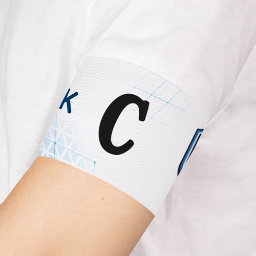 Wanapix | Kapitänsbinde Personalisierte | Armbinde mit Wappen/Name/Foto | Armband für Fußball/Sportarten | Personalisierung