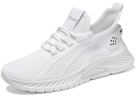Morbuy 2024 Laçage Basket Marche Femme Respirantes Chaussures de Running Marche Sport tricotées à Fond Souple,Travail Mode Légères Sneakers Gym Fitness Sneaker Respirante Legere Shoes
