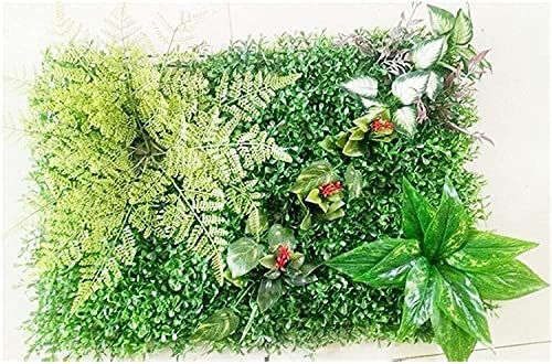 SDKFJ 5 PCS Artificial Boxwood Panels Topiary Hedge Plant Background Wall Decoration UV Protected Faux Greenery Fence Wall Plant Decoration(Color:Style 2)