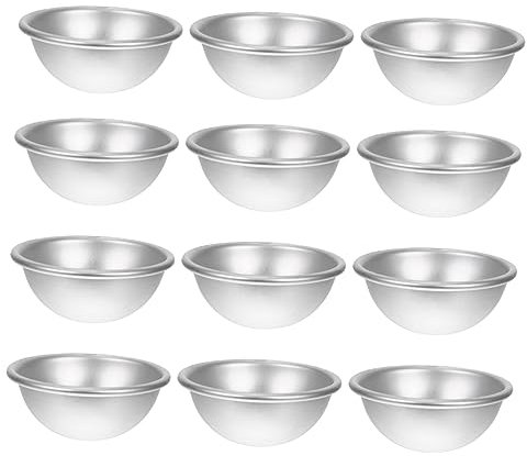 ULDIGI 12stücke Badebombenformen Für Haushalt Badesalzherstellungsformen Diy Halbkugelformen Aus Aluminium Mit Badesalzkugelformen Und Halbkugelformen Für Badebombenherstellung