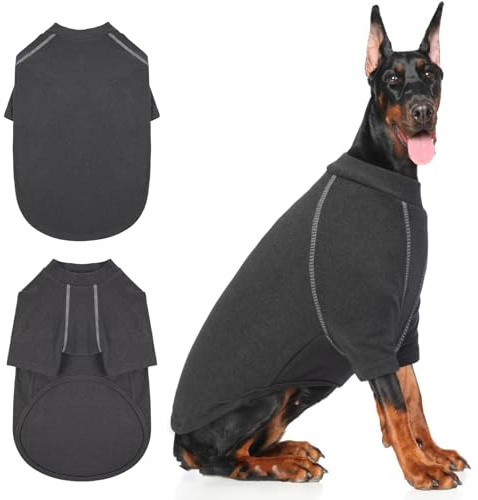 IECOii Hundepullover Fleece, Hunde Sweatshirt, Hunde Pullover, Warmer und Leichter Hundepulli, Wintermantel Hund, Outdoor Hundemantel, Hundejacke, Grau, 3XL