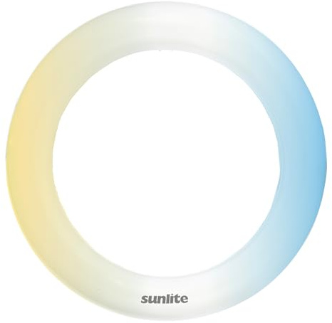 Sunlite 8 T9 LED Circline Bulb, 11W, 120-277V, Non-Dimmable, 1100 Lmns, G10Q 4-Pin Base, CCT Selectable 30K/40K/50K/65K, ETL Listed LED Replacement for Fluorescent Circline, Ideal for Ceiling Lights