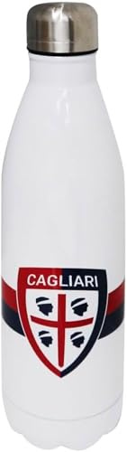 Generico Borraccia 750 ml Compatibile con Cagliari Calcio Bianco Unica