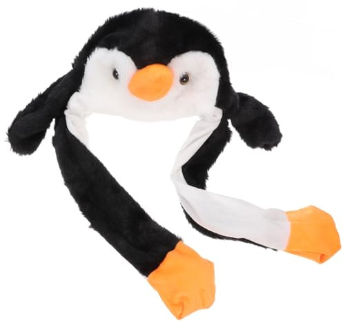 SAFIGLE Weicher Pinguinhut Für Erwachsene Bewegliche Ohrendekoration Tierkopfbedeckung Partyzubehör