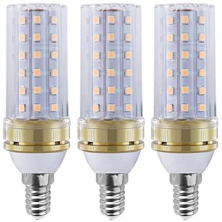 E14 LED Candelabra Light Bulbs, 12W LED Corn Bulbs 100 Watt Equivalent, 1200LM, Ceiling Fan Light Bulbs Flicker-Free Non-Dimmable LED Chandelier Bulbs,Pack of 3 (4000K)