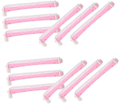 Mikinona 24pcs Hair Perm Rods and Curling Rollers Plastic Flexible Cold Wave Hair Curlers for Women Styling at Home Salon Use
