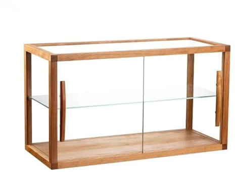 Vitrina de panadería, gabinete de madera con puertas de cristal, vitrina de repostería para productos horneados, galletas, postres, magdalenas