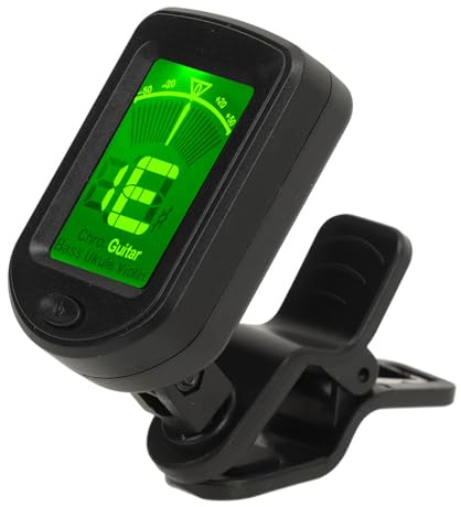 Drfeify Digital Electronic Tuner, Electronic Clip On String Instrument Tuning Device for Acoustic Electric Bass Violin Mandolin Banjo (Guitar Ukulele Violin)