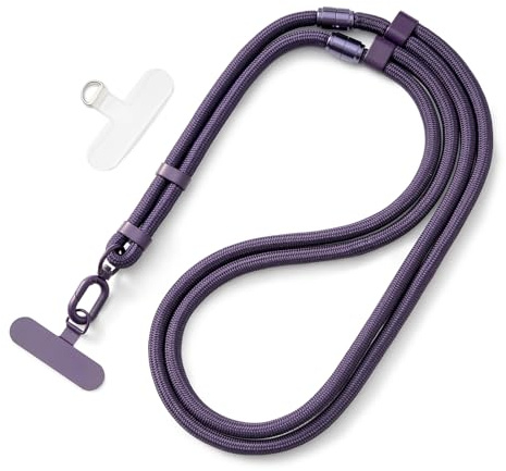 MORSUNBELA Cordon Telephone Portable 3 en 1 Réglable Tour de Cou Téléphone | Cordon Téléphone (17 à 80 cm) , Compatible avec les Coques de Téléphone, pour le Quotidien, Voyages