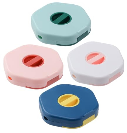 SHINEOFI 4pcs Portable Cable Management Box Multi-Color Cord Organizer for Charging Cables and Earphones for Home and Travel Tidy USB and Wire Storage