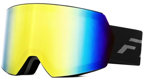 FMY Skibrille für Männer, Frauen und Jugendliche – Anti-Beschlag-Schutz UV400 Snowboard- und Skibrille für Erwachsene