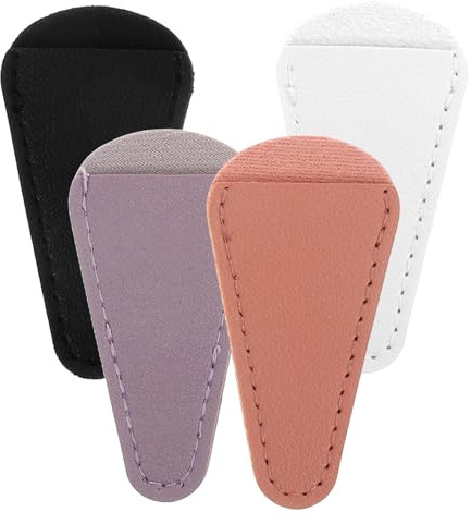 Ciieeo Coperture per Forbici Sicurezza 4 Pezzi in Pelle Pu Resistente Protezione Punta Forbici Set Uso Versatile