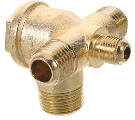Veemoon Air Compressor One Way Check Valve G3/8 Thread Industrial Air Compressor Spare Part Double Tube Check Valve for Garage Maintenance Tools